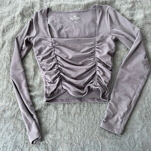 Hollister Women's Ruched Long Sleeve Top Size XS  Feminine Coquette